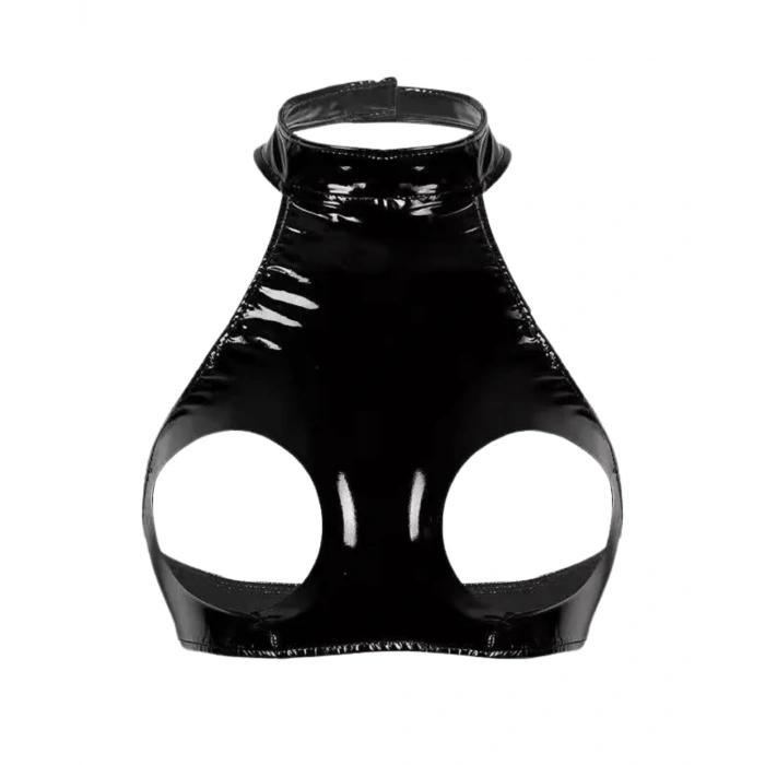 Tegan Fantezi Seksi Özel Bölgeleri Açık Siyah Lame Gecelik TG279181-1