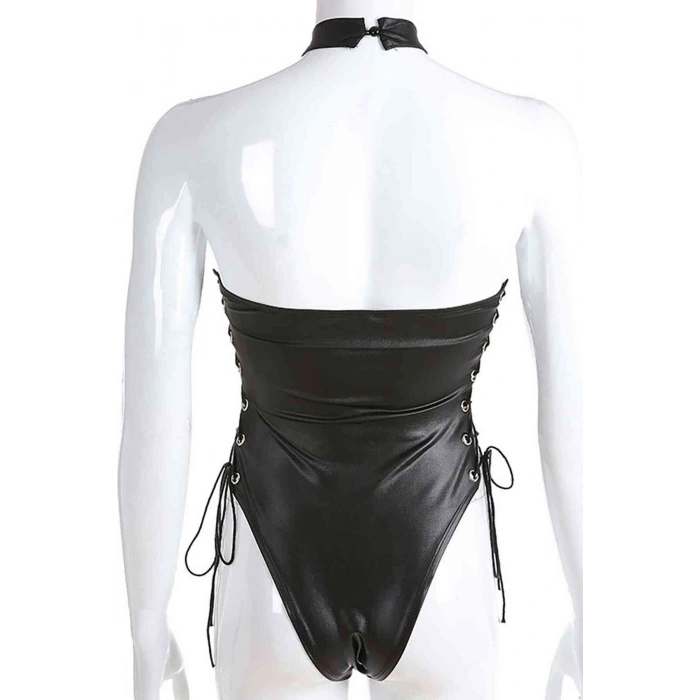 Tegan Fantezi Yanları Kuş Gözlü Yandan Bağlamalı Seksi Babydol TG275426