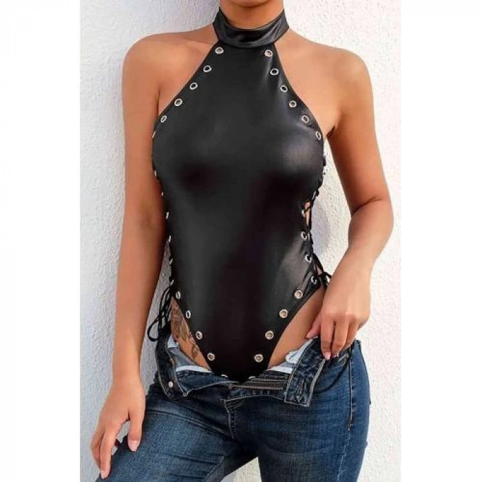 Tegan Fantezi Yanları Kuş Gözlü Yandan Bağlamalı Seksi Babydol TG275426