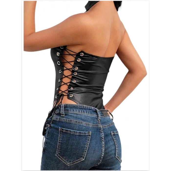 Tegan Fantezi Yanları Kuş Gözlü Yandan Bağlamalı Seksi Babydol TG275426