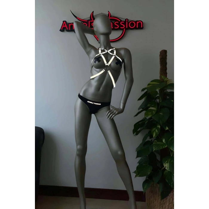 V-Log Elbise Aksesuarları Beyaz Reflektörlü Harness - APFT108