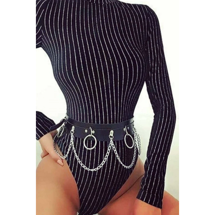 Zincirli Bel Üzeri Şık Harness APFT639