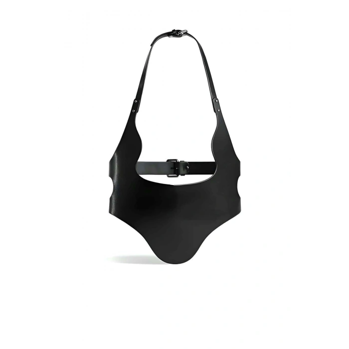 Zincirli Maske Detaylı Şık Korse Kemer, Şık Deri Kemer - APFT1136