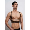 3 Sıralı Erkek Göğüs Harness, Şık T-Shirt Üzeri Aksesuar - APFTM107