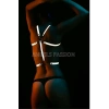 Dansçı Kostümleri Beyaz Reflektörlü Seksi Göğüs Harness - APFT107