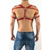 Deri Erkek Göğüs, Omuz Harness, Erkek Dansçı Giyim - APFTM6