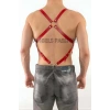 Deri Pantalona Bağlanan Seksi Erkek Harness - APFTM11