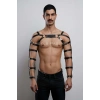 Erkek Deri Kol ve Göğüs Harness, Deri Fantazi Giyim - APFTM166