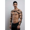 Erkek Deri Kol ve Göğüs Harness, Deri Fantazi Giyim - APFTM166