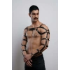 Erkek Deri Kol ve Göğüs Harness, Deri Fantazi Giyim - APFTM166