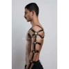 Erkek Deri Kol ve Göğüs Harness, Deri Fantazi Giyim - APFTM166