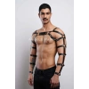 Erkek Fantazi Giyim Deri Kol ve Göğüs Harness - APFTM5