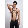 Erkek Göğüs Harness, Erkek Deri Pantolon Askısı, Erkek Clubwear - APFTM23