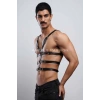 Erkek İç Giyim Seksi Fantazi Giyim - Erkek Deri Fantazi Giyim - Seksi Erkek Deri Harness - APFTM38
