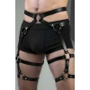 Erkek Jartiyer, Deri Erkek Bacak Harness, Erkek Fantezi Aksesuar - APFTM167