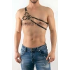 Erkek Tek Omuz Deri Harness - Erkek Fantazi İç Giyim - Erkek Deri Erotik İç Giyim - APFTM14