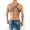 Erkek Tek Omuz Deri Harness - Erkek Fantazi İç Giyim - Erkek Deri Erotik İç Giyim - APFTM14