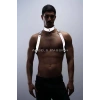 Karanlıkta Parlayan (Reflektörlü) Choker ve Göğüs Harness Takım, Clubwear - APFTM35