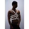Karanlıkta Parlayan - Reflektörlü Erkek Göğüs Harness, T-Shirt Üzeri Harness - APFTM38