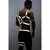 Karanlıkta Yansıyan Reflektörlü Erkek Harness Takım, Erkek Göğüs ve Bacak Harness Takım - APFTM198