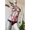 Kırmızı Deri Dansçı Özel Harness