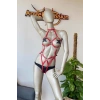 Kırmızı Deri Dansçı Özel Harness