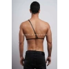 Omuz Detaylı Erkek Deri Göğüs Harness, Gömlek Kemeri - APFTM110