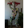 Pole Dans Giyim Işıkla Yansıyan Seksi Harness