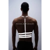 Reflektörlü (Karanlıkta Parlayan) Erkek Göğüs Harness, Parti Aksesuar, Clubwear - APFTM17