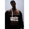 Reflektörlü (Karanlıkta Parlayan) Erkek Göğüs Harness, Parti Aksesuar, Clubwear - APFTM17
