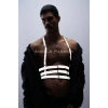Reflektörlü (Karanlıkta Parlayan) Erkek Göğüs Harness, Parti Aksesuar, Clubwear - APFTM17