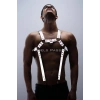 Reflektörlü (Karanlıkta Parlayan) Erkek Göğüs Harness, Reflektörlü Pantolon Askısı, Clubwear - APFTM23