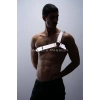 Reflektörlü (Karanlıkta Parlayan) Tek Omuz Erkek Göğüs Harness, Clubwear - APFTM32
