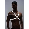 Reflektörlü (Karanlıkta Yansıyan) Erkek Göğüs Harness, Erkek Parti Giyim - APFTM43