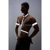 Reflektörlü Karanlıkta Yansıyan (Reflektörlü) Erkek Göğüs ve Pazu Harness Takım - APFTM15