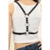 Sırtı Halka Detaylı Şık Deri Harness - APFT800