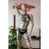 Siyah Deri Erotik Giyim Jartiyer Harness Takım - APFT325