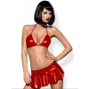Tegan Fantezi Kırmızı Mini Etekli Seksi SütyenTakım Seksi İç Giyim TG279095