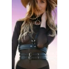 Üzeri Seksi Tasmalı Fantezi Deri Harness - APFT710