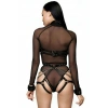 Zincir Detaylı Seksi Deri Harness Takım, Kadın Erotik Fantezi Giyim - APFT1224