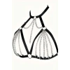 Zincirli Lastik Seksi Göğüs Harness - APFT805