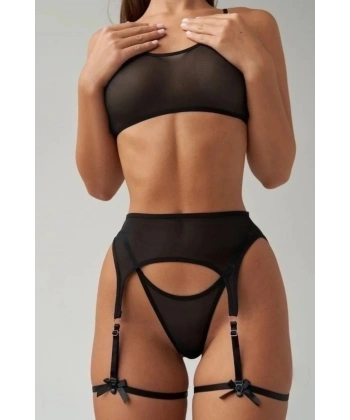 Siyah Jartiyer Takım