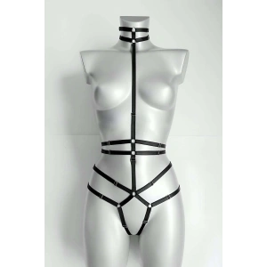 Ağ Kısmı Açık Seksi Jartiyer Harness - APFT370