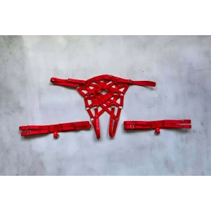 Ağı Açık Fantazi Külot ve Bacak Bandı Takımı Lastik Harness - APFT1202