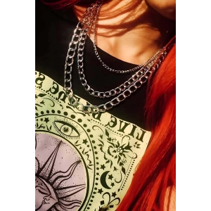 Arkadan Bağlamalı Şık Zincirli Choker Boyun Aksesuar - APFT674