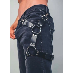 Bacağı Saran Seksi Deri Harness - APFTM51