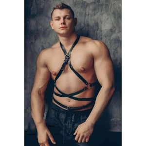 Bele Dolamalı Deri Erkek Fantazi Giyim - APFTM18