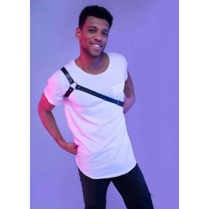 Çapraz Kol Detaylı Erkek Deri Harness - APFTM3