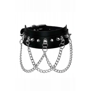 Çivili Choker, Deri Çivili Tasma - APFT993