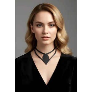 Damla Deri Choker, Deri Choker Kolye - APFT1411